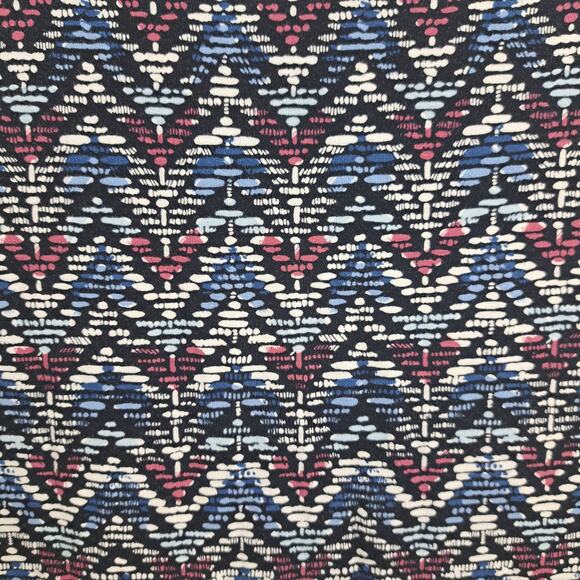 Chico's Dress‎ M Petite 1P MP Printed 3/4 Sleeve Detail Trapeze V-Neck Blue Pink - Picture 7 of 9